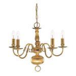 SEARCHLIGHT Flemish - 5lt suspension, laiton antique 1019-5AB