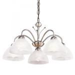 SEARCHLIGHT Milanese - 5lt ceiling, laiton antique, 1135-5AB