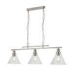 SEARCHLIGHT Pyramid 3lt suspension ss, abatjour verr 1277-3SS