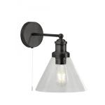 SEARCHLIGHT Pyramid applique - noir mat, abatjour ve 1277BK