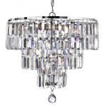 SEARCHLIGHT Empire - 5lt chetelier, chrome, cristal 1375-5CC