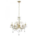 SEARCHLIGHT Lafayette - 5lt ceiling, dore, cristal c 1395-5GO