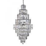 SEARCHLIGHT Empire - 13lt chetelier, chrome, cristal 1500CC