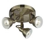 SEARCHLIGHT Focus - 3lt spot disc, laiton antique 1543AB