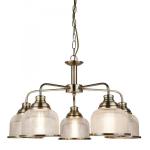 SEARCHLIGHT Bistro ii - 5lt ceiling, laiton antique, 1685-5AB