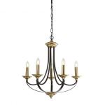 SEARCHLIGHT Belfry 5lt suspension, dark bronze & bro 1845-5BZ