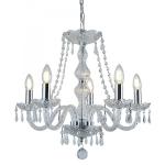 SEARCHLIGHT Hale - 5 light chandelier, chrome, clear 215-5
