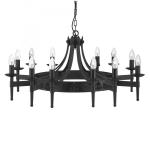 SEARCHLIGHT Cartwheel ii - 12lt ceiling, wrought iro 24212-12BK
