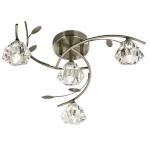 SEARCHLIGHT Sierra -  4lt semi-plafonnier, laiton an 2634-4AB