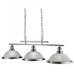 SEARCHLIGHT Bistro - 3lt ceiling bar, satin argent, 2683-3SS