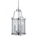 SEARCHLIGHT Lantern grete, 3lt chrome, verre transpa 3063-3CC
