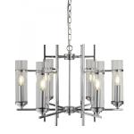 SEARCHLIGHT Milo cc 6lt pend-cl verre abatjour cylin 3096-6CC