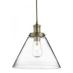 SEARCHLIGHT Pyramid 1lt suspension, laiton antique, 3228AB
