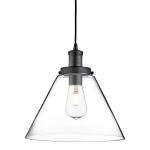 SEARCHLIGHT Pyramid 1lt suspension, noir mat, claire 3228BK