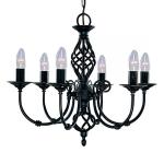SEARCHLIGHT Zanzibar  6lt noir fitting 3379-6
