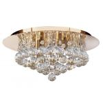 SEARCHLIGHT Hanna 4lt dore round plafonnier cl xtal 3404-4GO