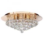 SEARCHLIGHT Hanna 6lt dore round plafonnier cl xtal 3406-6GO