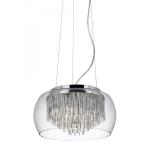 SEARCHLIGHT Curva claire gls shade 4lt suspension/al 3624-4CC