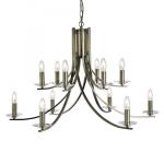 SEARCHLIGHT Ascona - 12lt ceiling, laiton antique tw 41612-12AB