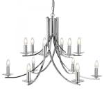 SEARCHLIGHT Ascona - 12lt ceiling, chrome twist fram 41612-12CC