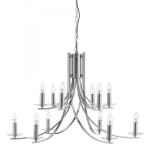 SEARCHLIGHT Ascona - 12lt ceiling, satin argent twis 41612-12SS