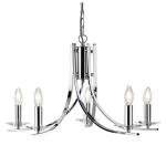 SEARCHLIGHT Ascona - 5lt ceiling, chrome twist frame 4165-5CC