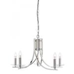 SEARCHLIGHT Ascona - 5lt ceiling, satin argent twist 4165-5SS