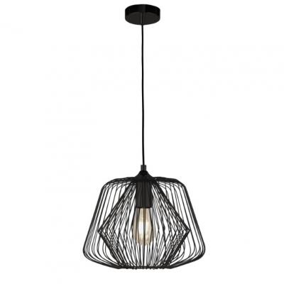 SEARCHLIGHT Bell cage 1lt cage pendant - matt black 0211BK