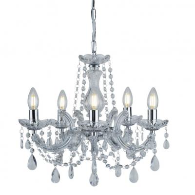 SEARCHLIGHT Marie therese - 5lt ceiling, chrome, cle 399-5