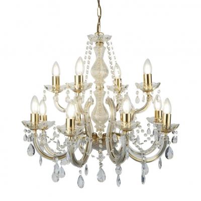 SEARCHLIGHT Marie therese - 12lt chandelier, polishe 699-12