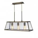 SEARCHLIGHT Voyager 3lt lantern bar, laiton antique, 4613-3AB
