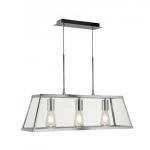 SEARCHLIGHT Voyager 3lt lantern bar, chrome, verre 4613-3CC
