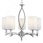SEARCHLIGHT Gina - 5lt ceiling, chrome, blanc verre 4995-5CC