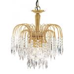 SEARCHLIGHT Waterfall - 3lt ceiling, dore, cristal c 5173-3