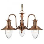 SEARCHLIGHT Fisherman - 3lt ceiling, copper with see 5333-3CU