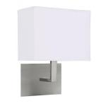 SEARCHLIGHT Hotel applique satin argent-blanc rectan 5519SS