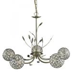 SEARCHLIGHT Bellis ii - 5lt ceiling, laiton antique, 5575-5AB