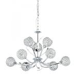 SEARCHLIGHT Bellis ii - 9lt ceiling, chrome, verre t 5579-9CC