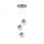 SEARCHLIGHT Marbres 3lt led globe multi drop suspens 5842-3CC