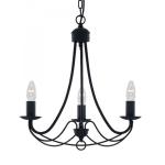 SEARCHLIGHT Maypole 3lt noir mat w/iron fitting 6343-3BK