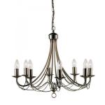 SEARCHLIGHT Maypole  8lt lustre chandelier laiton an 6348-8AB