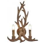 SEARCHLIGHT Stag 2lt antler applique support murale 6412-2BR
