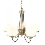 SEARCHLIGHT Sphere 5lt ceiling, laiton antique, cabl 7095-5AB