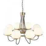 SEARCHLIGHT Sphere 8lt ceiling, laiton antique, cabl 7098-8AB