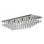SEARCHLIGHT Hanna - 8lt rectangle plafonnier, chrome 7828-8CC
