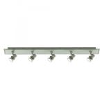 SEARCHLIGHT Eclairage dco top hat 5lt bar spot sat/silver glass ba 7845-5