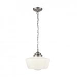 SEARCHLIGHT School house blanc suspension avec verre 8071-1SS