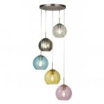 SEARCHLIGHT Mardi gras 5lt suspension, satin argent 8135-5SS