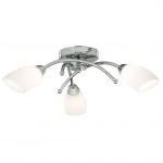 SEARCHLIGHT Opera 3lt chrome plafonnier avec verre o 8183-3CC
