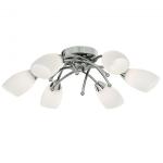 SEARCHLIGHT Opera 6lt chrome plafonnier avec verre o 8186-6CC